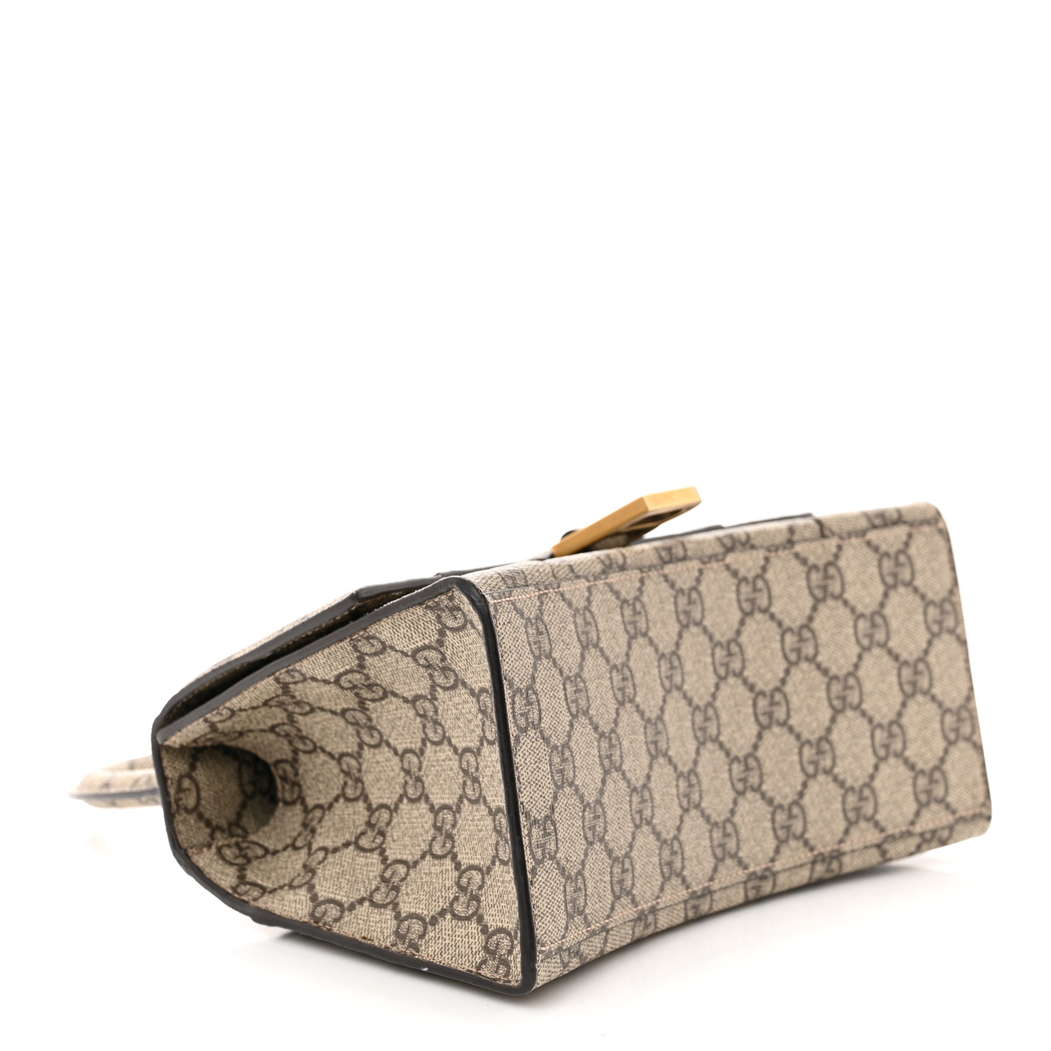 BALENCIAGA X GUCCI GG Supreme Monogram Small Hourglass Top Handle Bag Beige Ebony BALENCIAGA X GUCCI GG Supreme Monogram Small Hourglass Top Handle Bag Beige Ebony